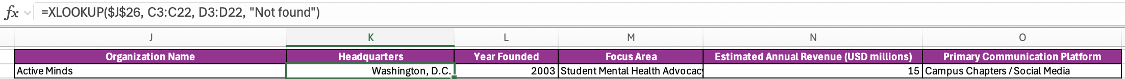 xlookup formula